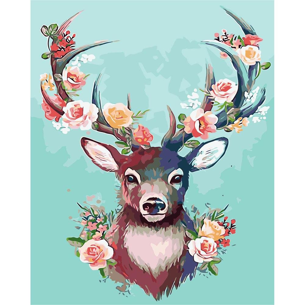 Paint By Number Oil Painting Sika Deer (40*50cm)