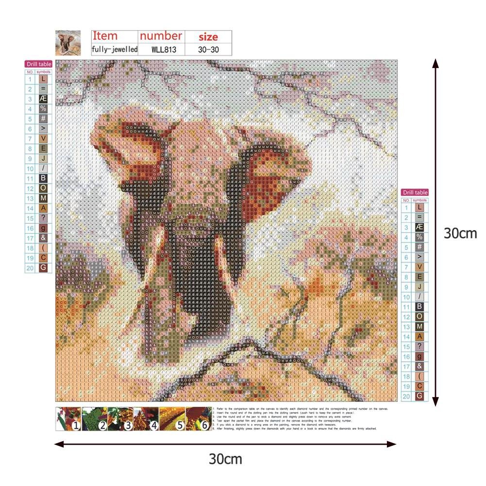 Diamond Painting - Full Round - Elephant C