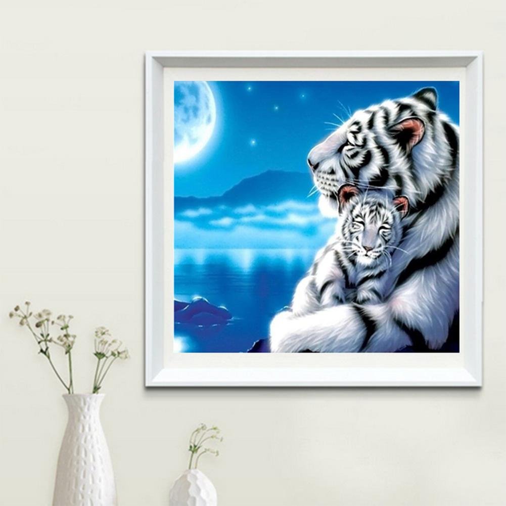 Diamond Painting - Partial Round - Tiger 1