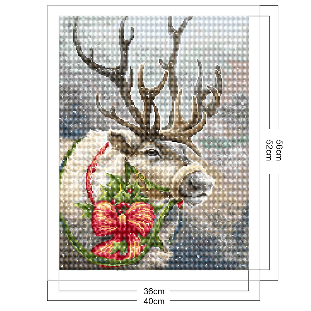 Ponto cruz estampado 11ct - Alce da neve (40*56cm)