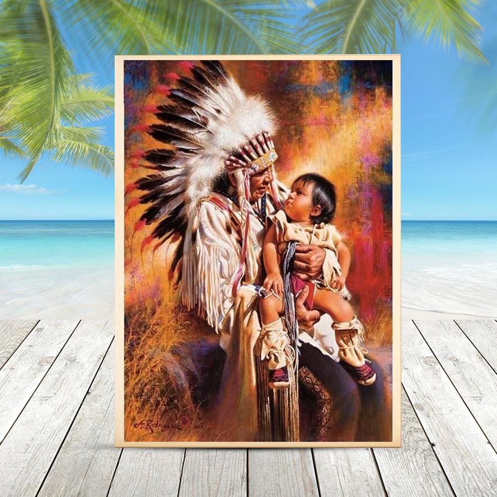 Pintura Diamante - Volta Completa - Índios Harmoniosos