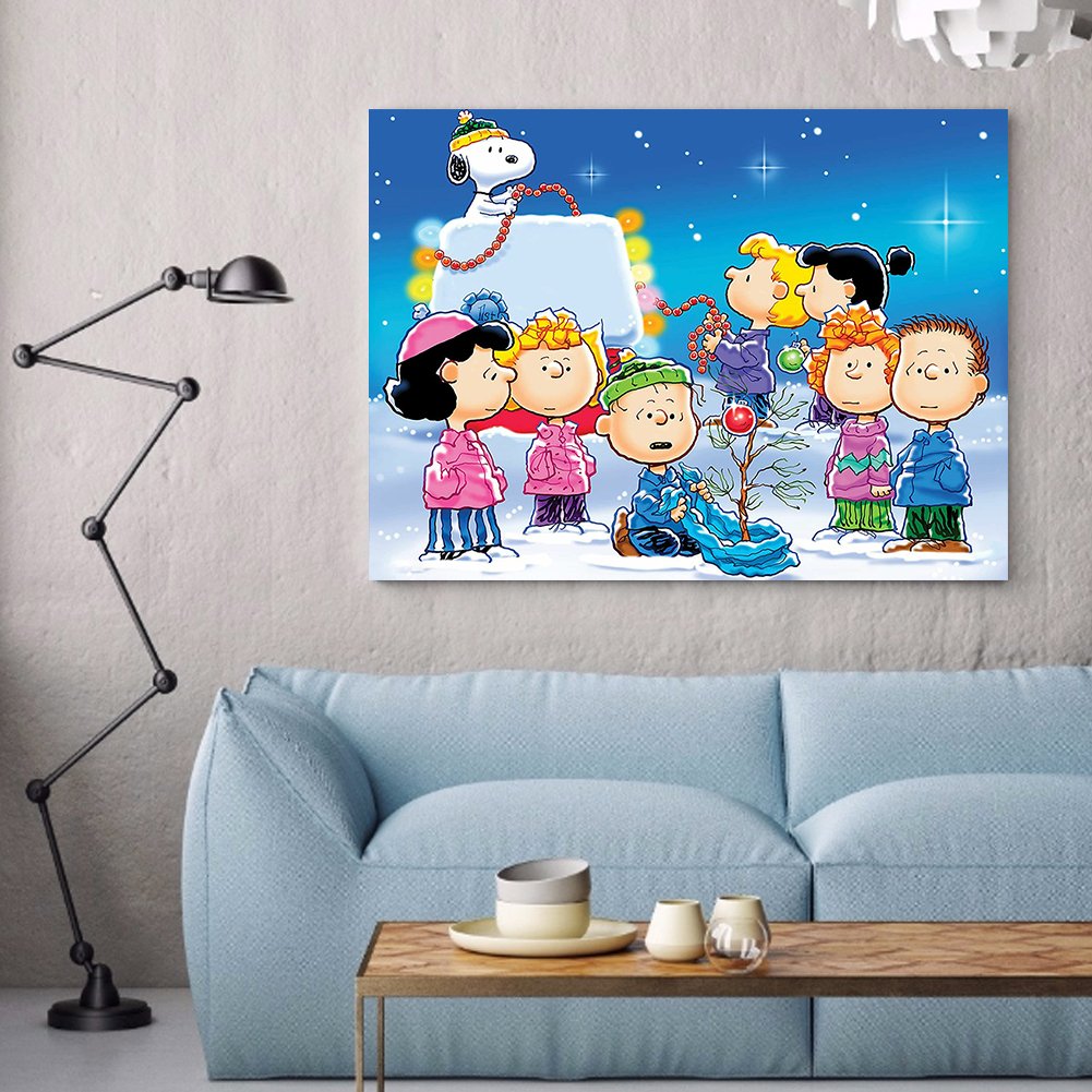 Pintura de diamante - rodada completa - crianças fofas