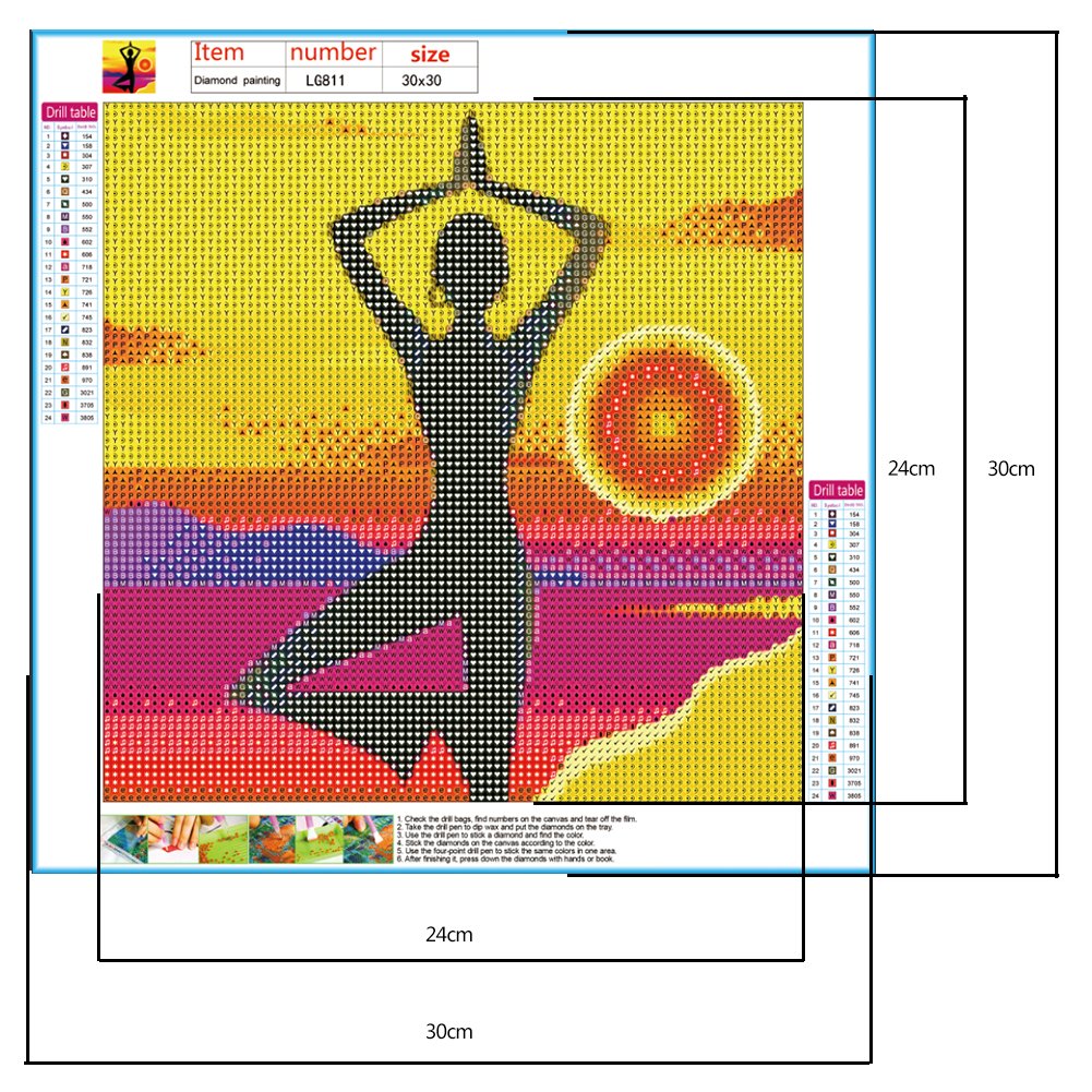 Diamond Painting - Full Round - Yoga Woman