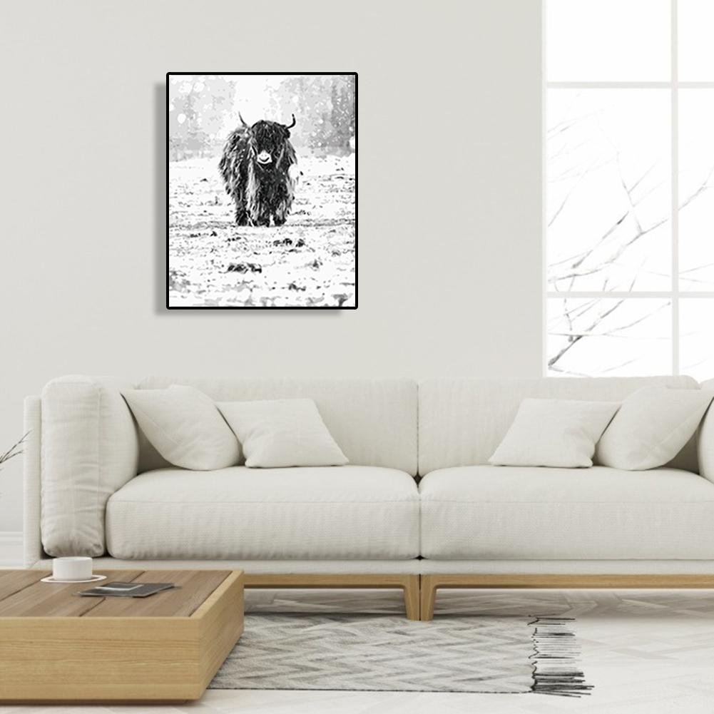 Paint By Number - Oil Painting - Snowfield Yak (40*50cm)