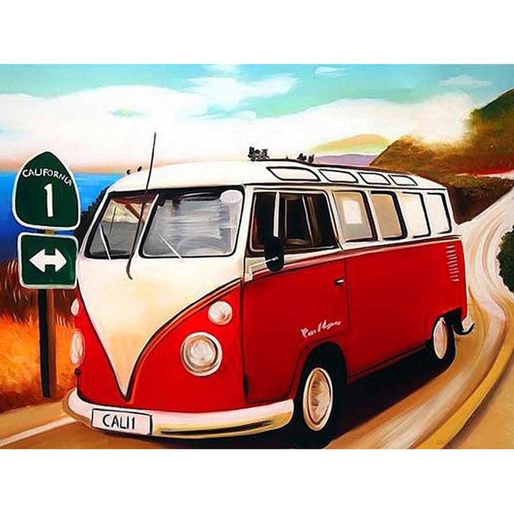 Diamond Paintings Art Full Drill Bus
