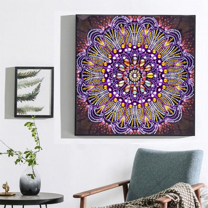 30x30cm 5D DIY Special shaped Part Drill Diamond Painting Mandala Pattern