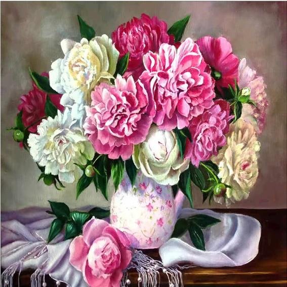 Diamond Painting - Full Round - Warm Flowers