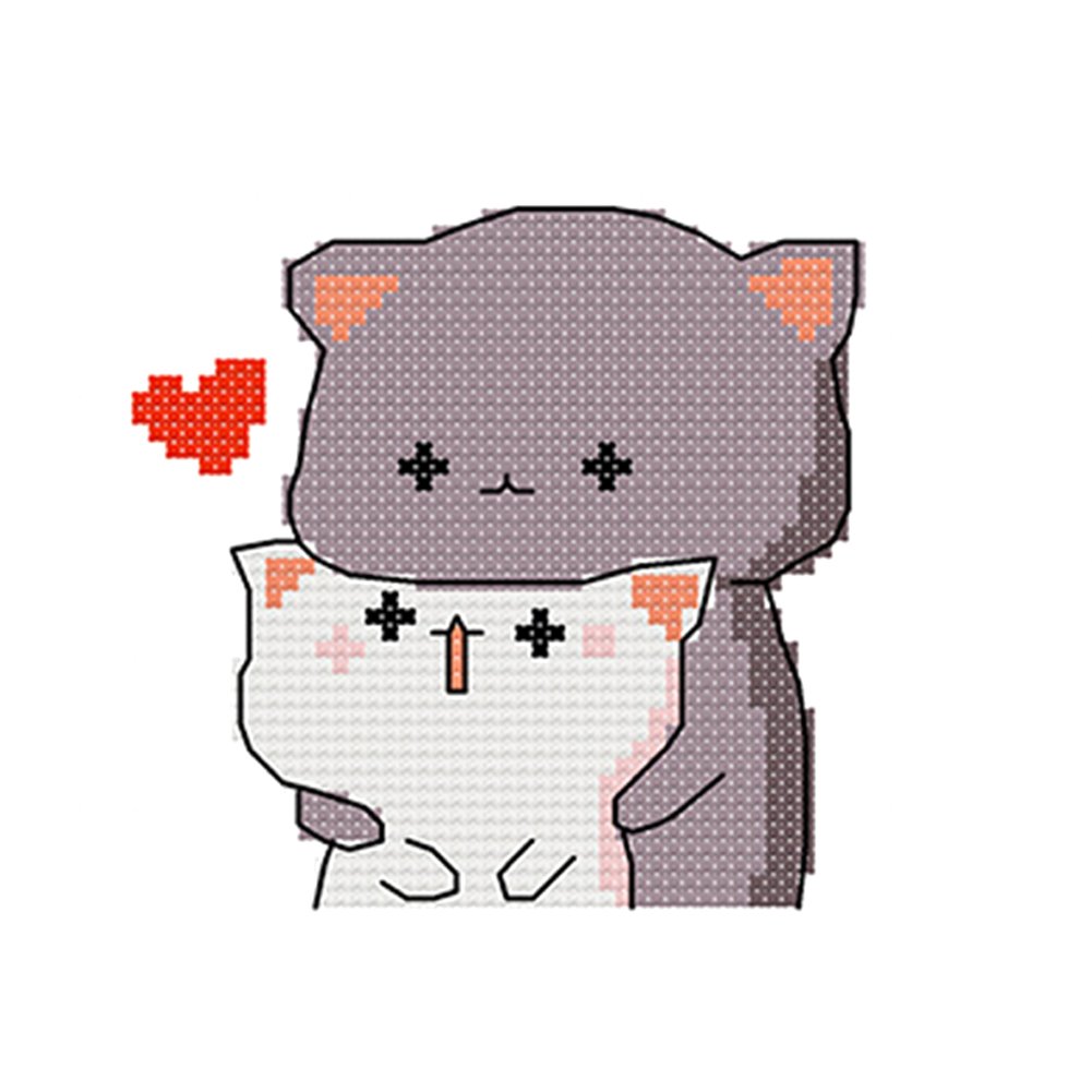 11ct Stamped Cross Stitch Couple Rat(25*20cm)