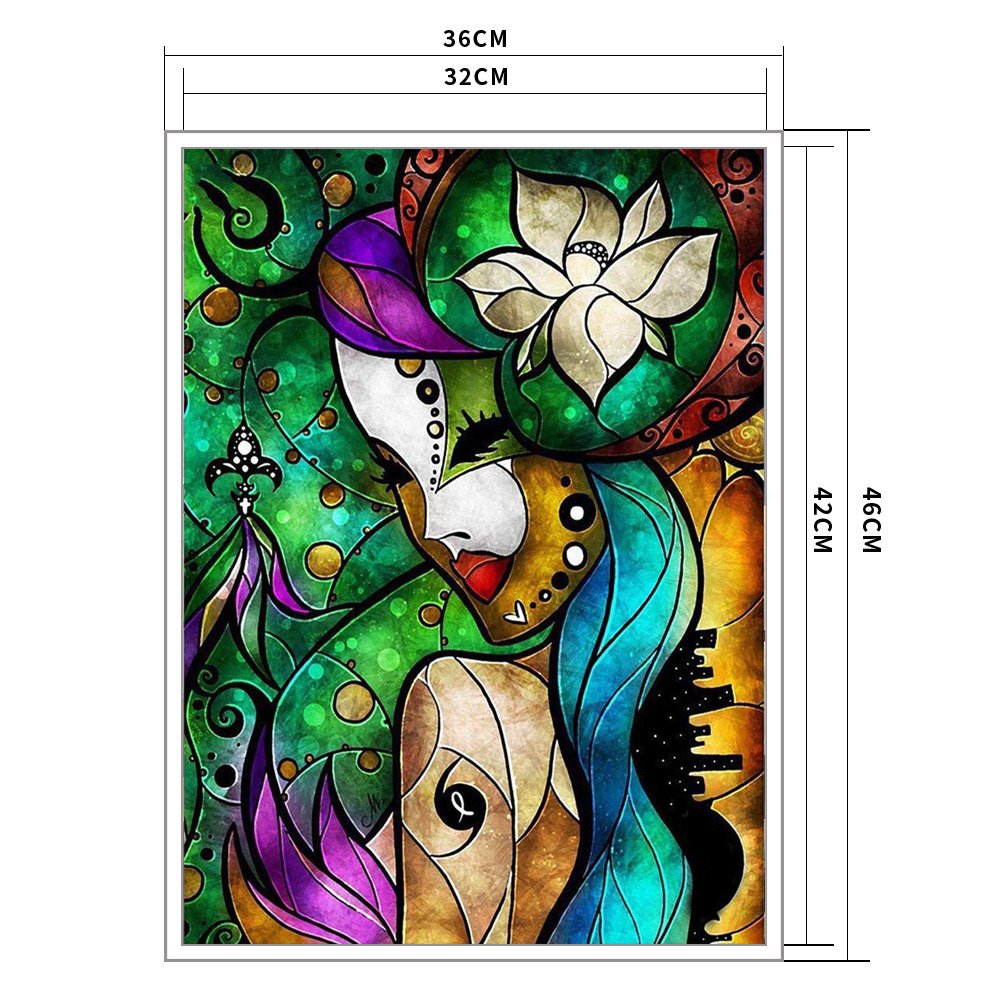 14ct Estampado Ponto Cruz - Menina Borboleta (46*36cm)