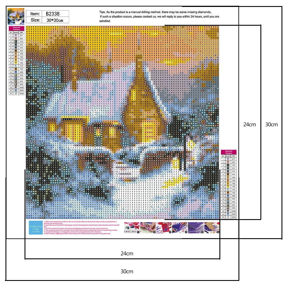 5D Diy Diamond Painting Kit - Full Round - Snow House