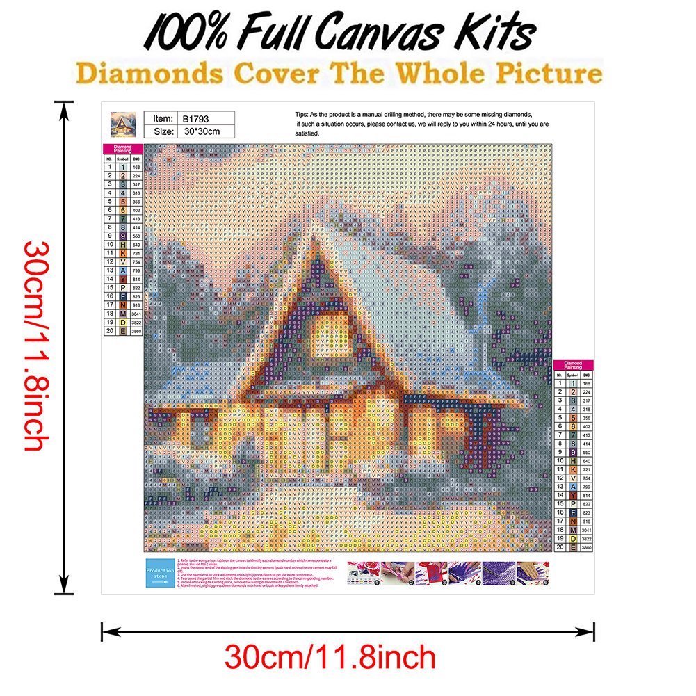 Diamond Painting - Full Round - Snow Scene