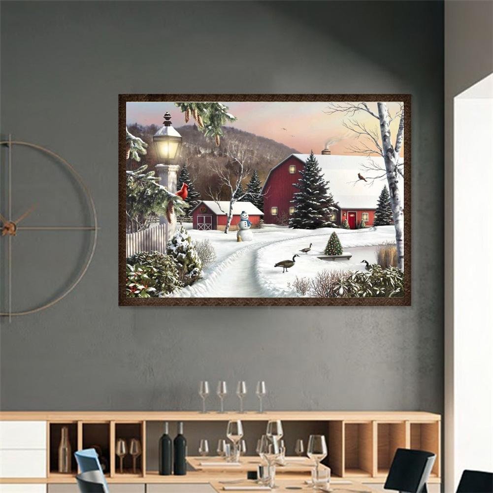 Pintura Diamante - Rodada Completa - Céu Claro Neve