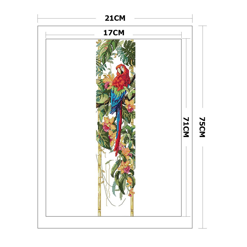 11ct Stamped Cross Stitch - Macaw(21*75cm)