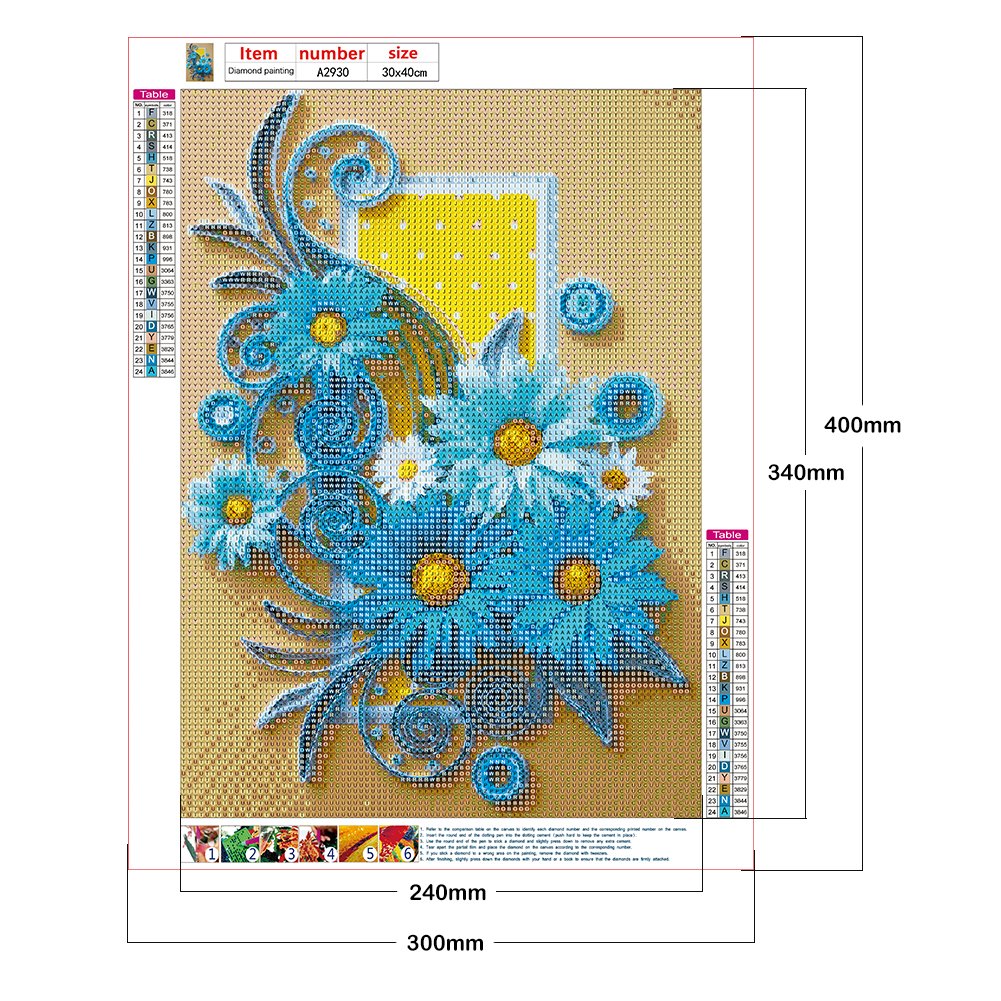 Diamond Painting - Full Round -Flower E