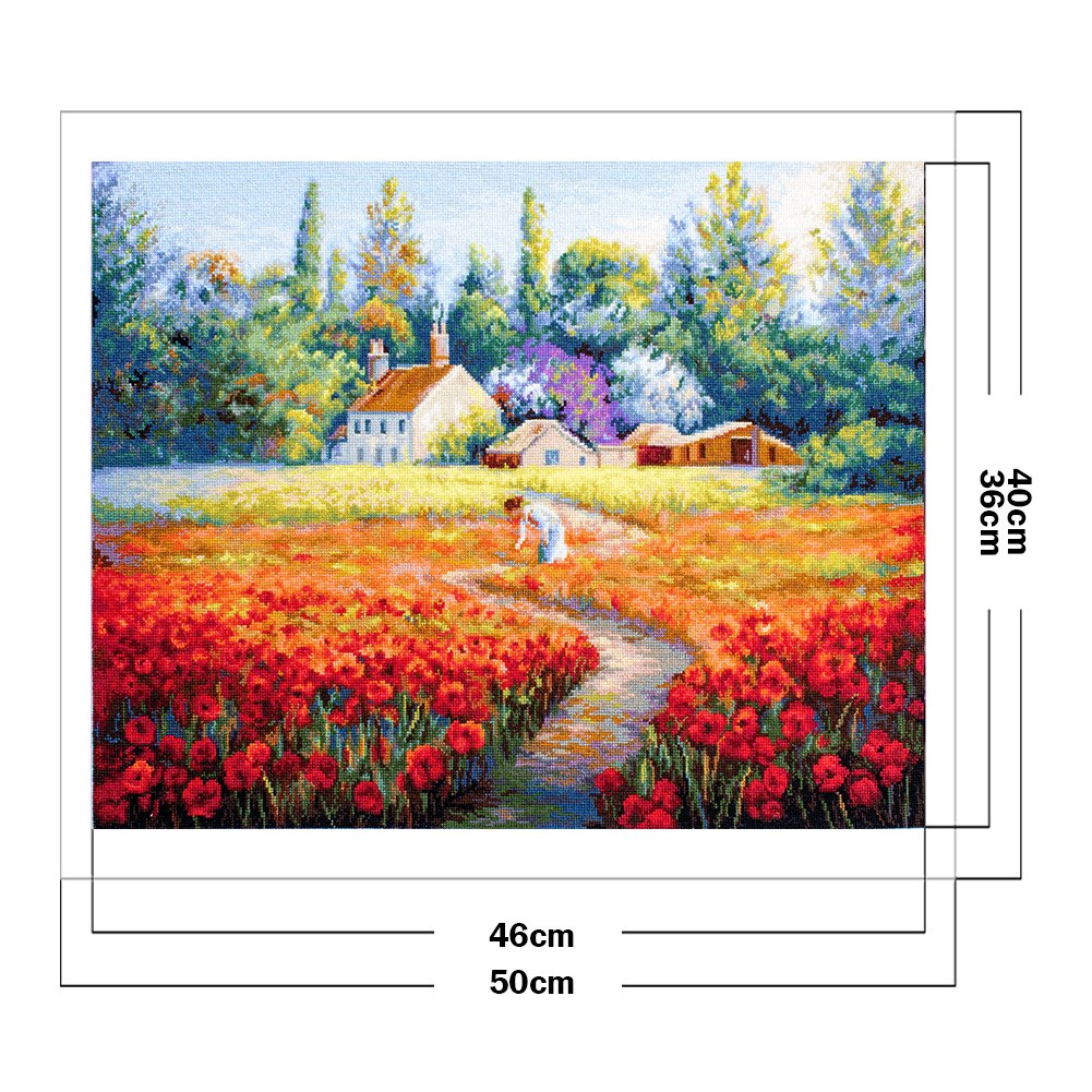 Ponto cruz estampado 11ct - Caminho (50*40cm)