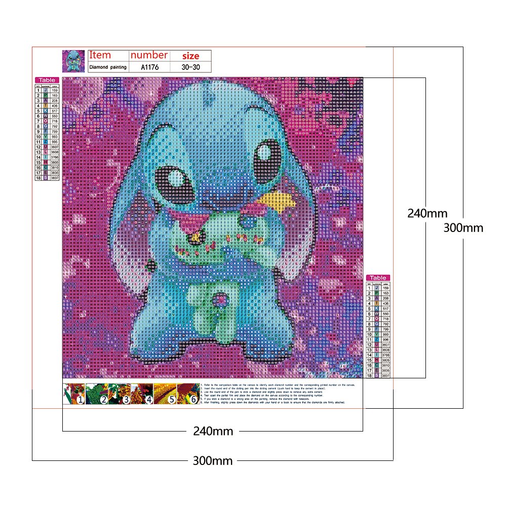 5D Stitch Diamond Painting On Canvas Size