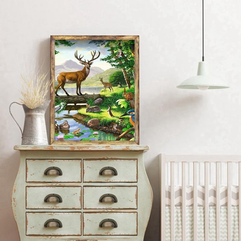 Diamond Painting - Full Round - Forest Deer C