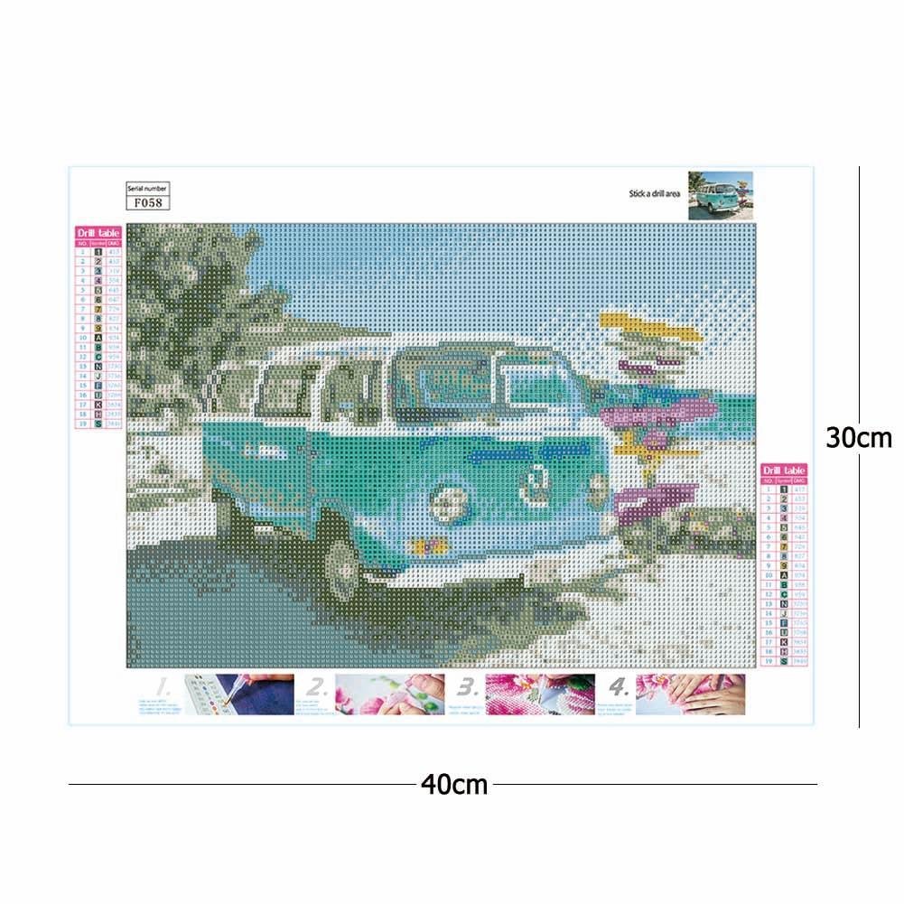 Diamond Painting - Full Square - Bus