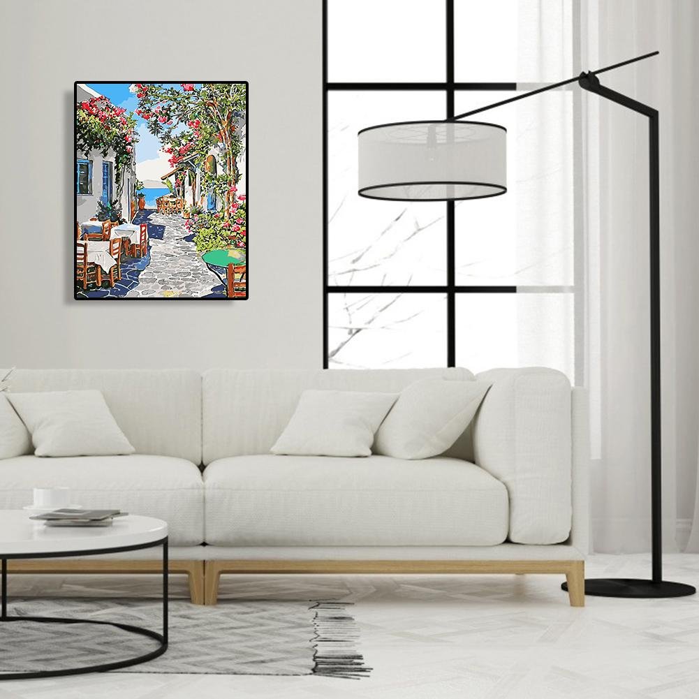 Paint By Number - Acrylic Paints - Sunny Alley (40*50cm)