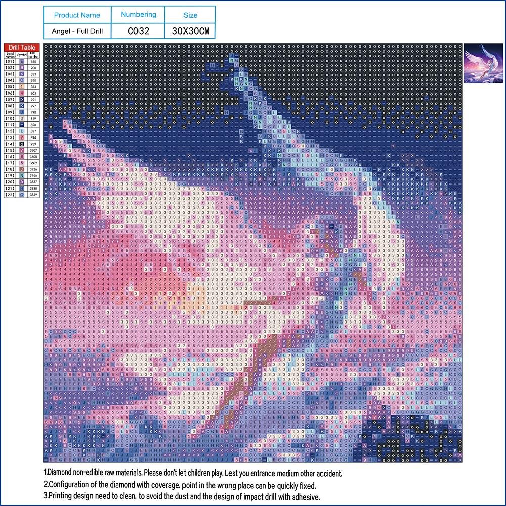 5D DIY Diamond Painting Kit - Full Round - Angel A