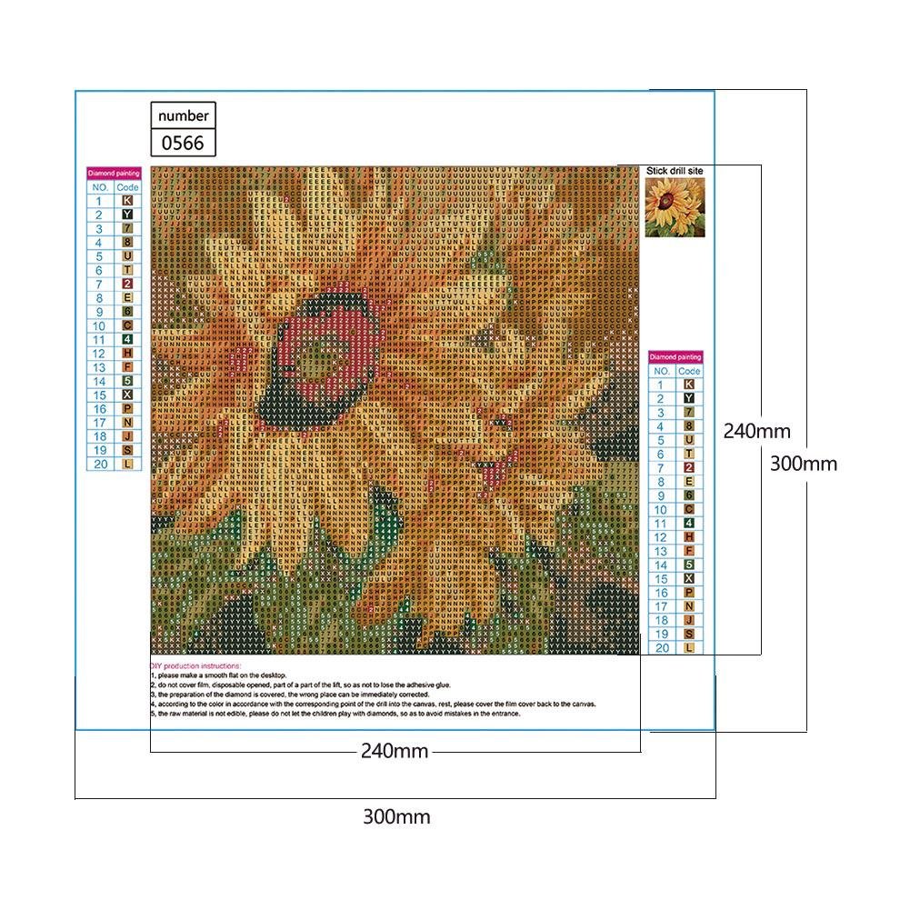 Diamond Painting - Full Round - Sunflower A