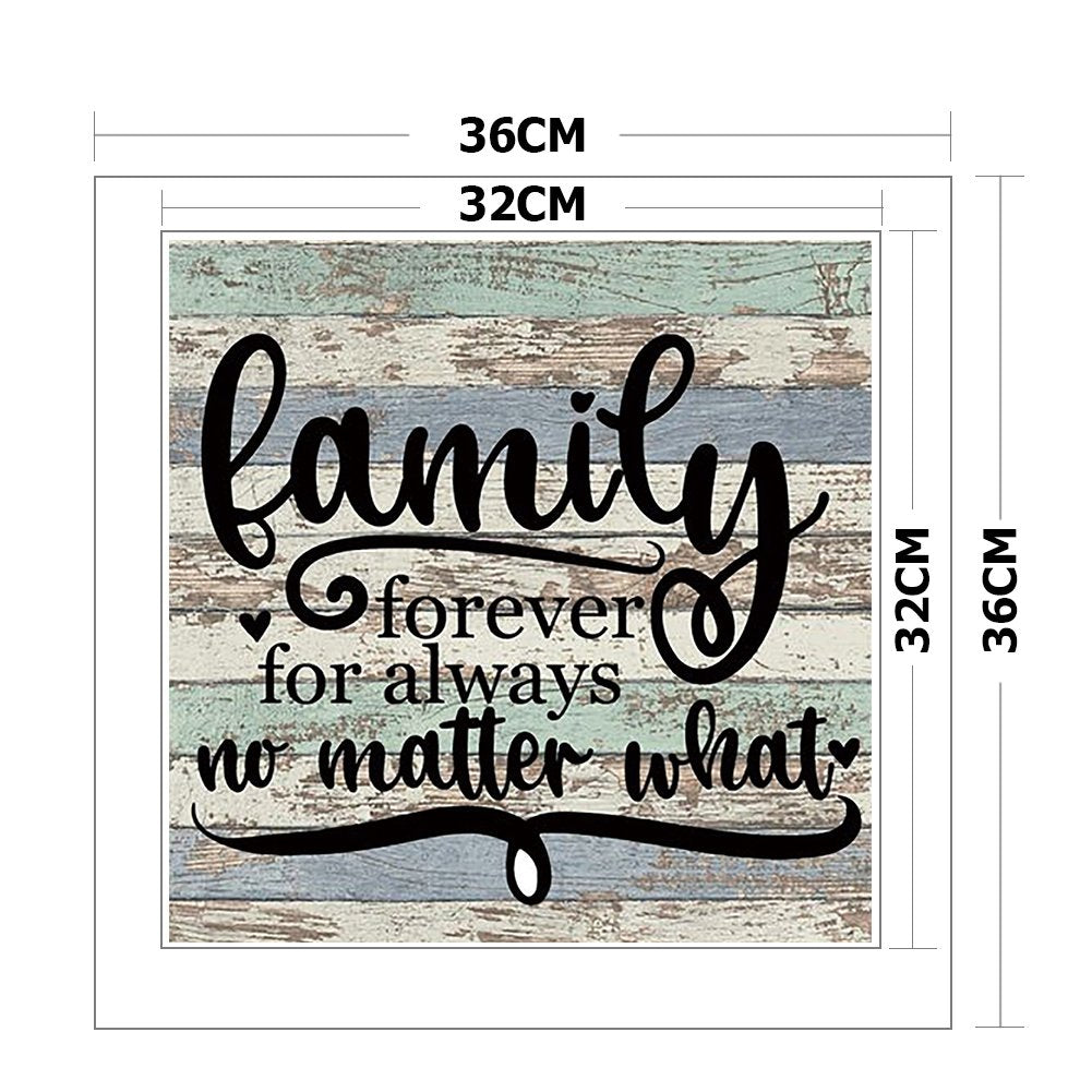 11ct Stamped Cross Stitch - Happy Family Letters(36*36cm)