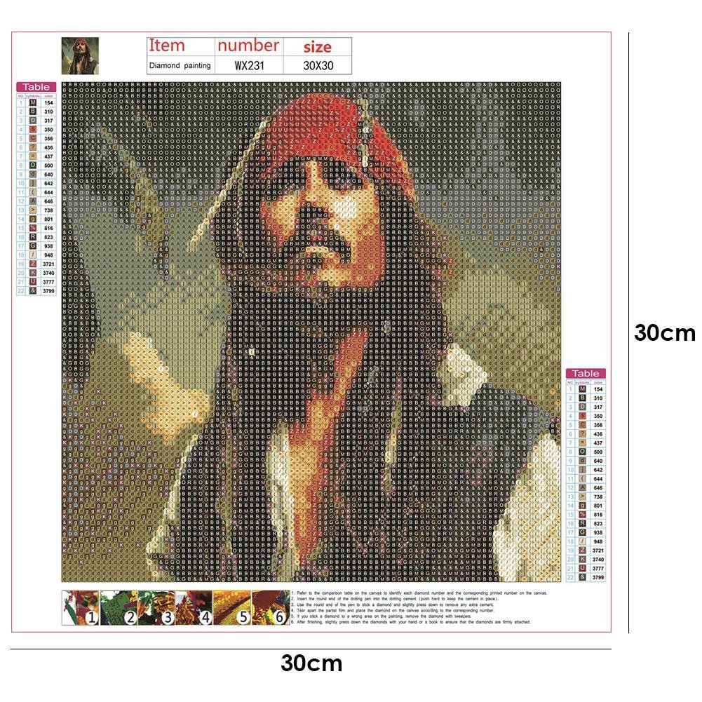 Diamond Painting - Full Round - Captain Jack