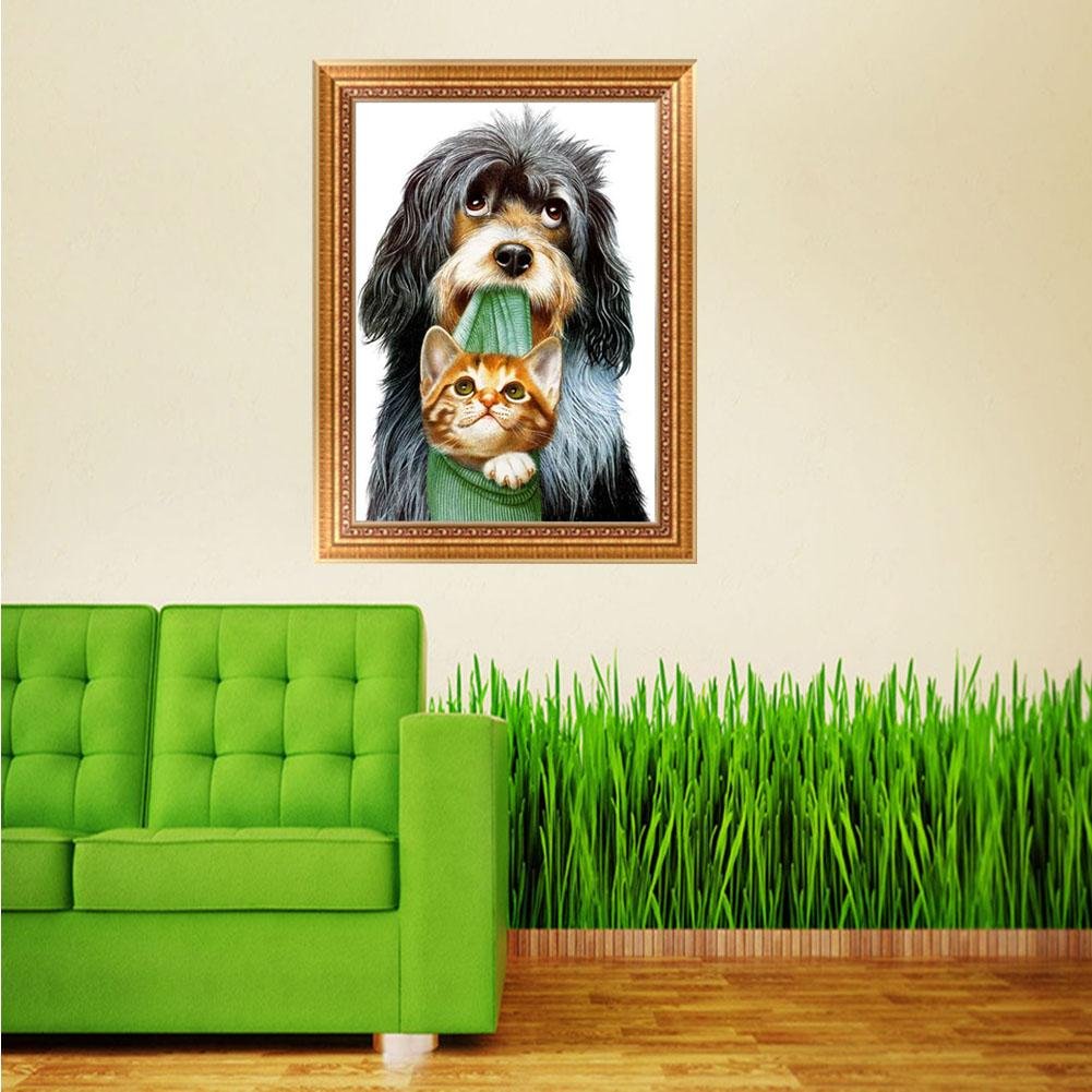 Diamond Painting - Partial Round - Dog Cat