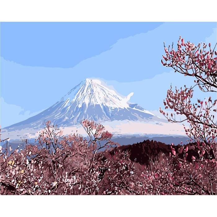 Mount Fuji Hand Painted Picture Canvas Oil Art Craft