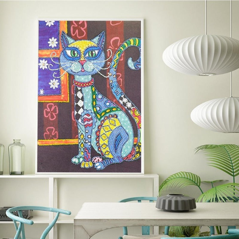 Diamond Painting - Crystal Rhinestone - Cat Canvas size: Approx.30*40cm/11.82*15.75"