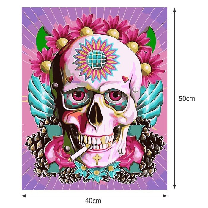 Paint By Number Kits for Beginners Oil Painting Skeleton (40*50cm)