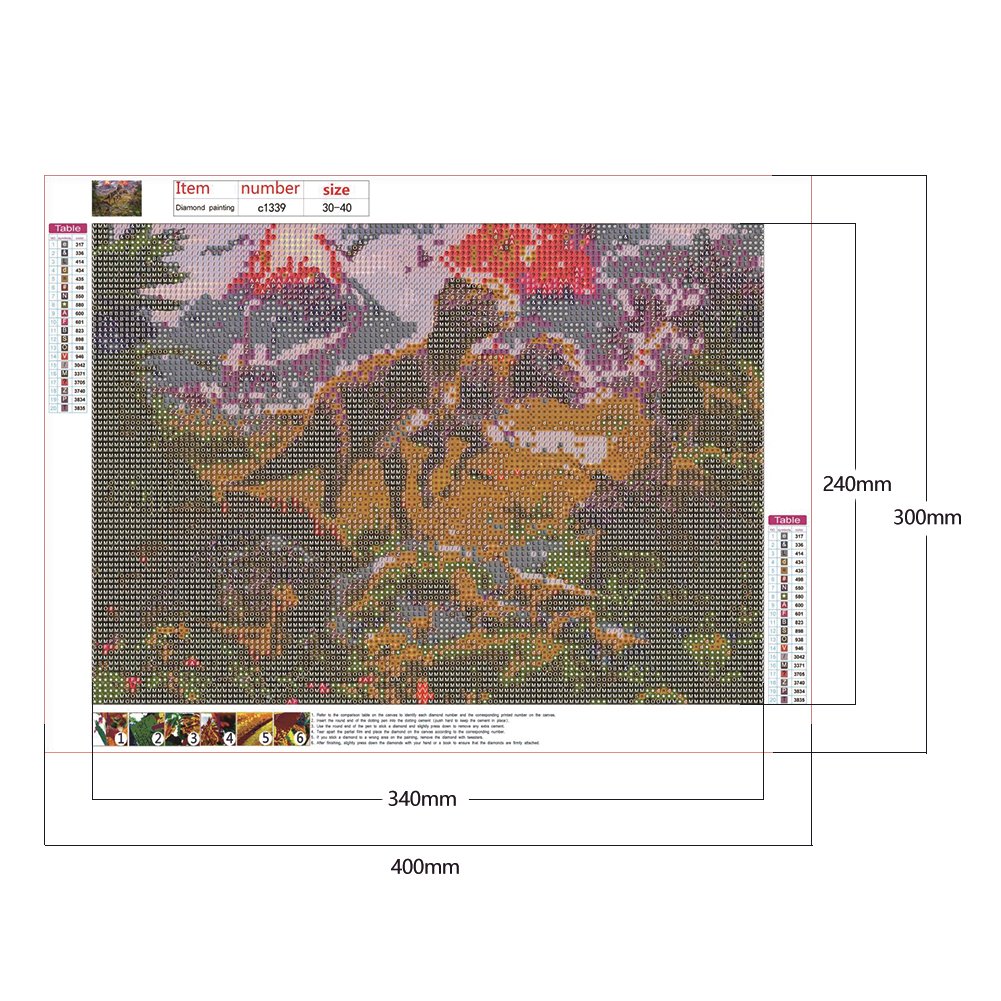 Diamond Painting - Full Round - Dinosaur World