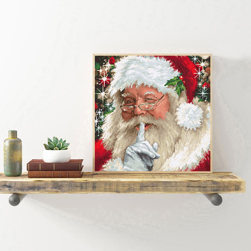 11ct Estampado Ponto Cruz - Papai Noel (48*48cm)