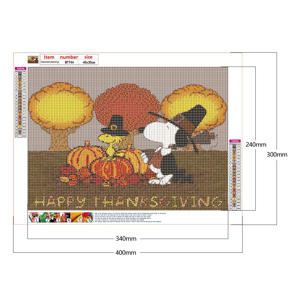 5D DIY Diamond Painting Kit - Full Round -Thanksgiving