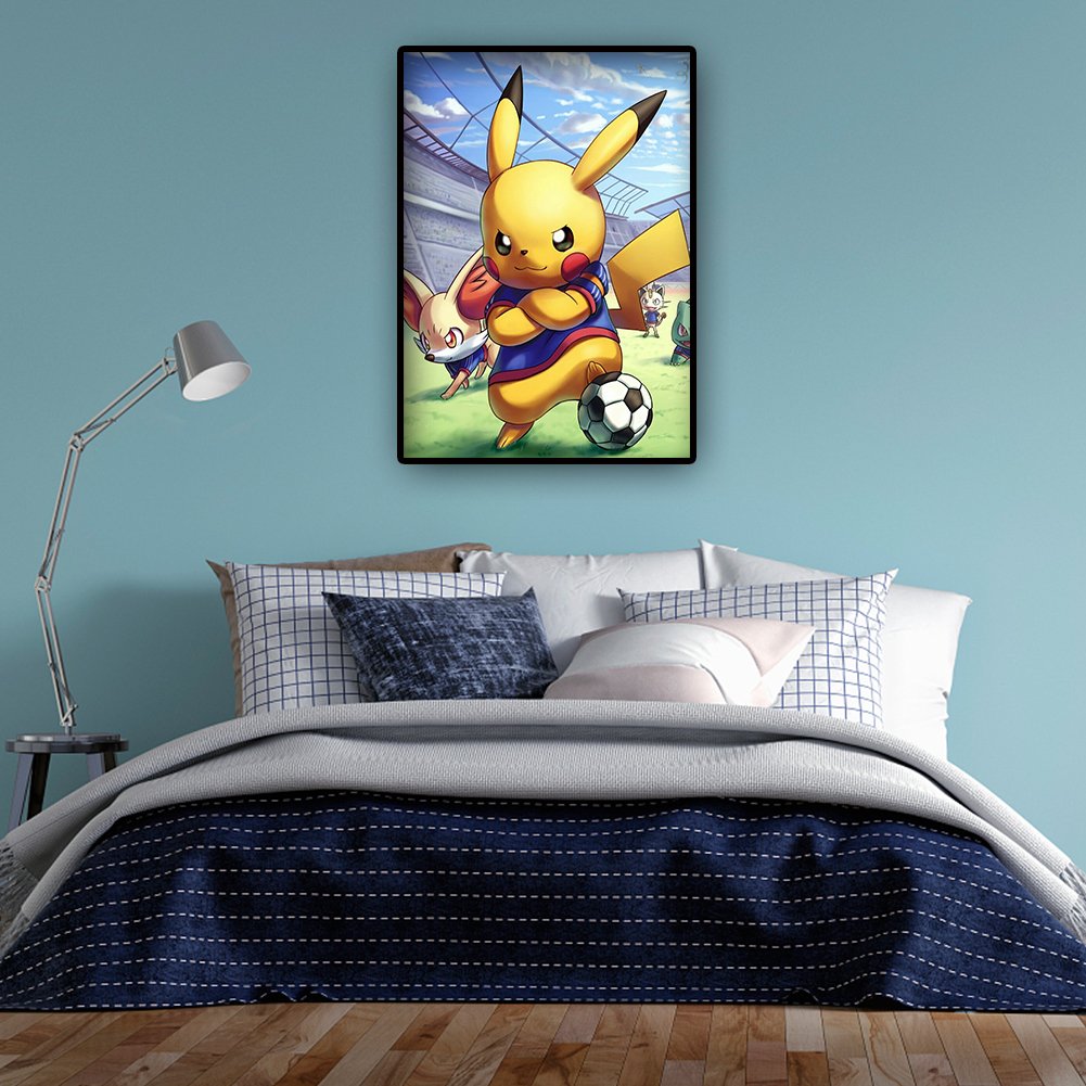 Diamond Painting - Full Round - Pikachu and Football