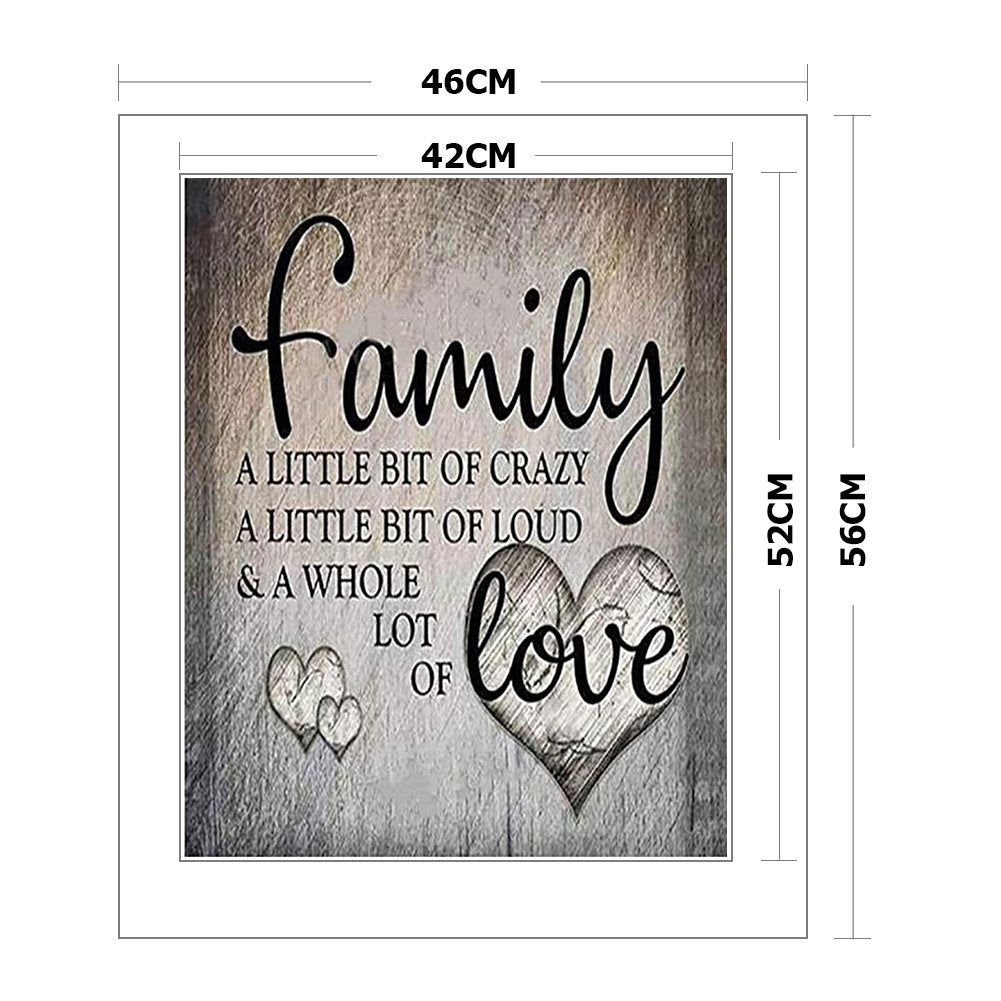 11ct Stamped Cross Stitch - Happy Family Letters (46*56cm)