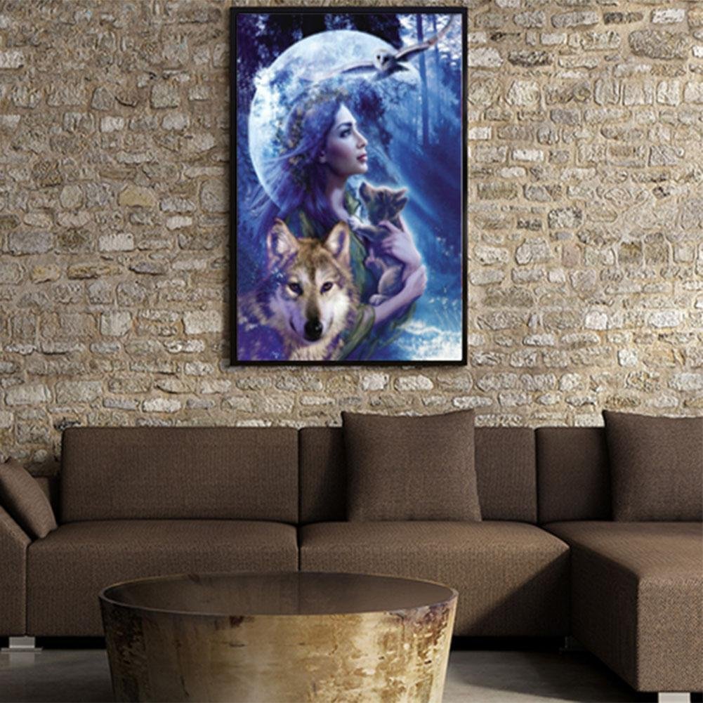 Diamond Painting - Partial Round - Beauty Wolf A