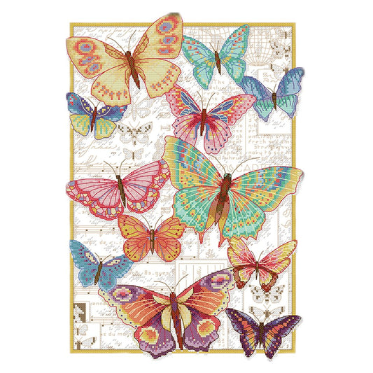 14ct Stamped Cross Stitch Butterfly (32*43cm)