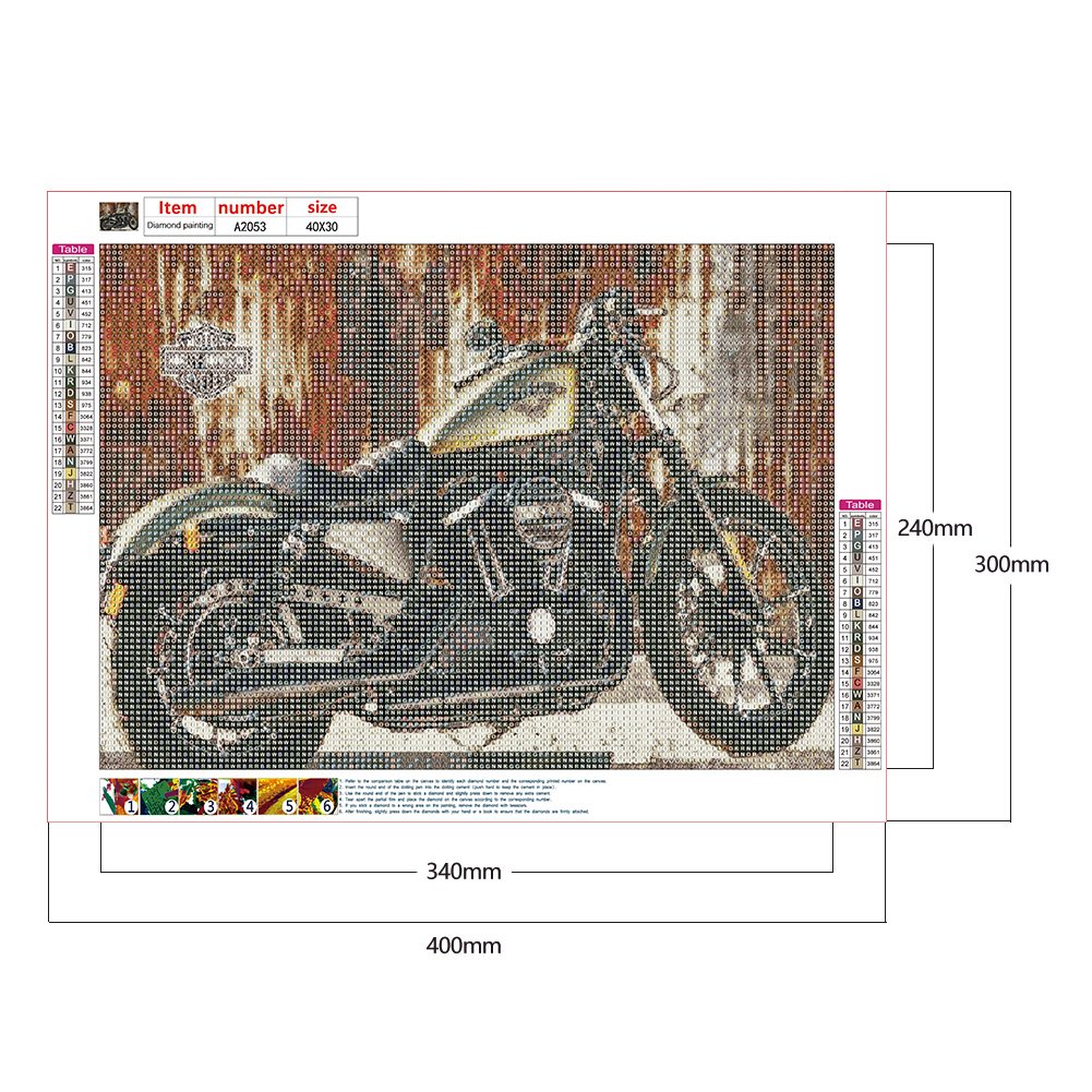 Diamond Painting - Full Round - Motorcycle