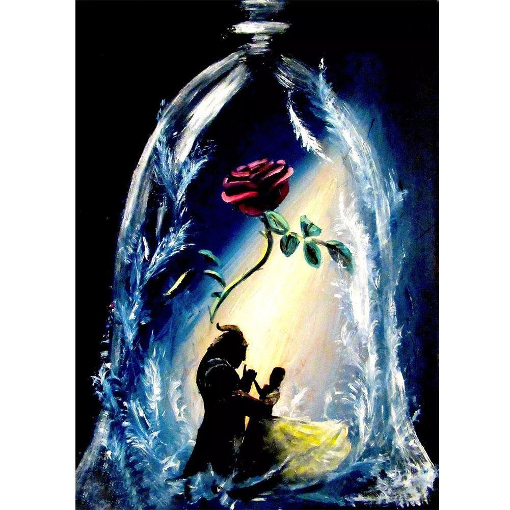 5D Diy Diamond Painting Kit Full Round Beads True Love Rose