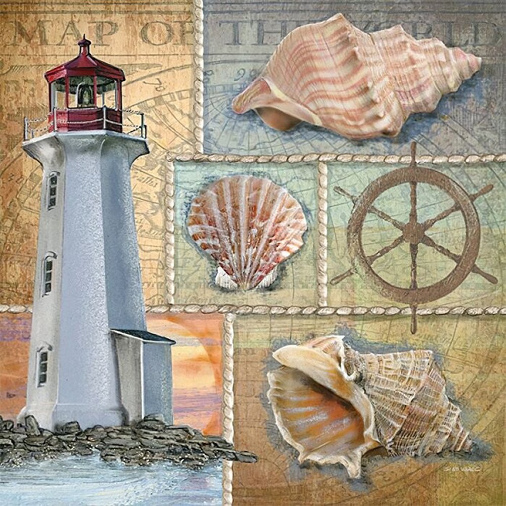 11ct Stamped Cross Stitch Seaside (40*40cm)