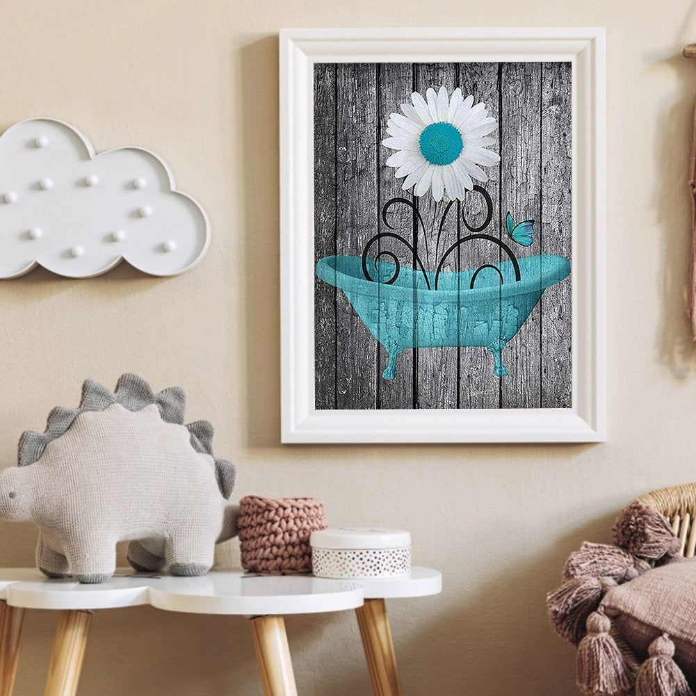Diamond Painting - Full Round -Bathtub Daisy