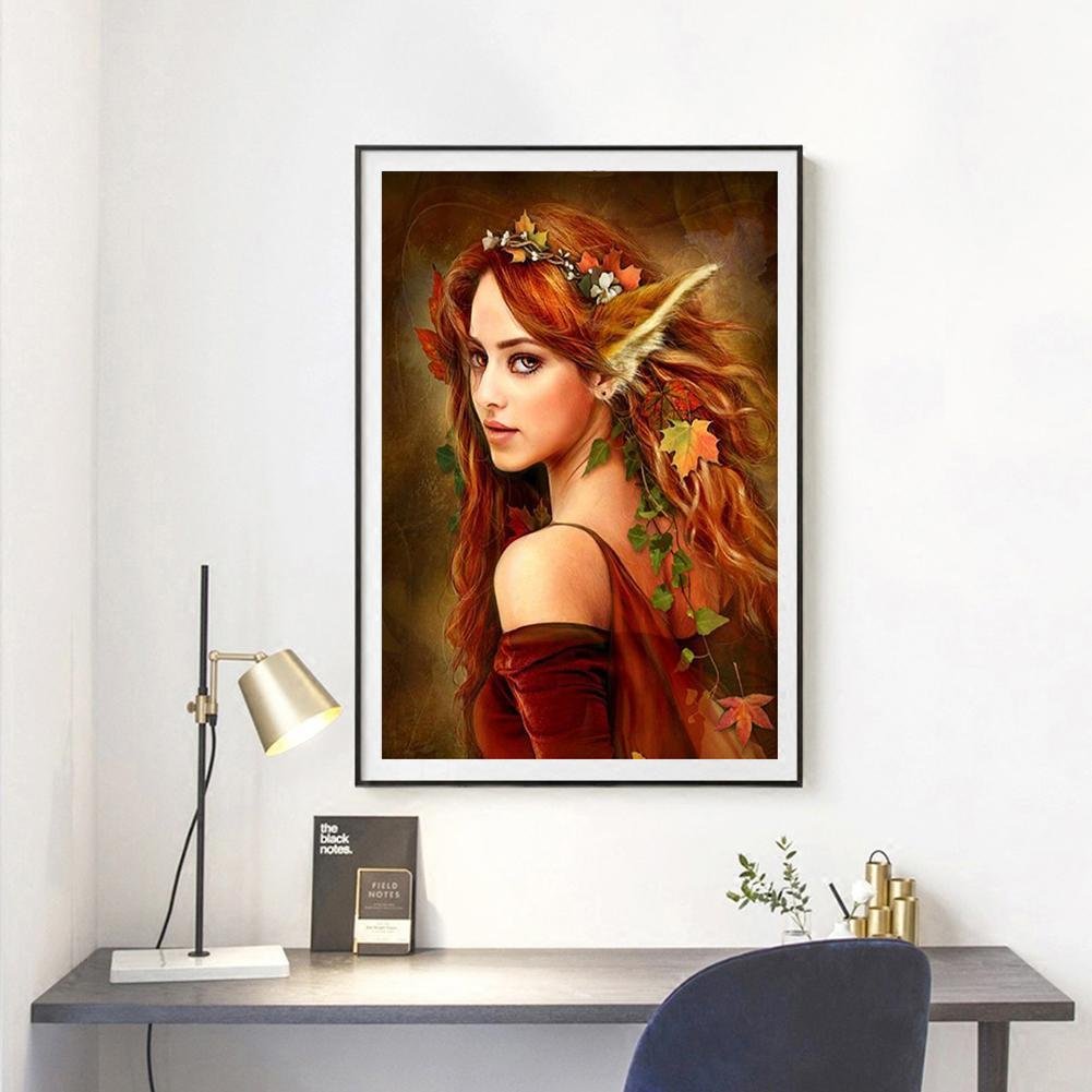 Pintura Diamante - Redondo Completo - Fada Menina B