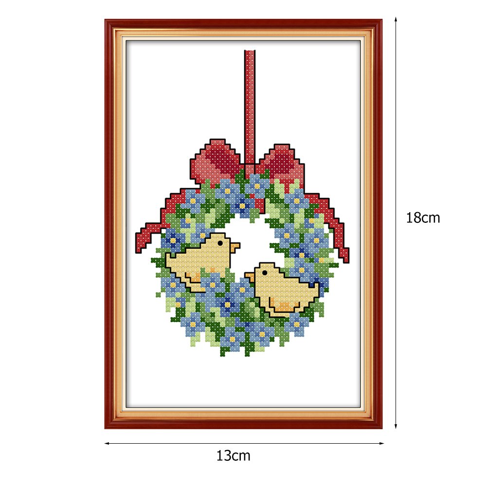 14ct Estampado Ponto Cruz - Flor de Natal (13*18cm)