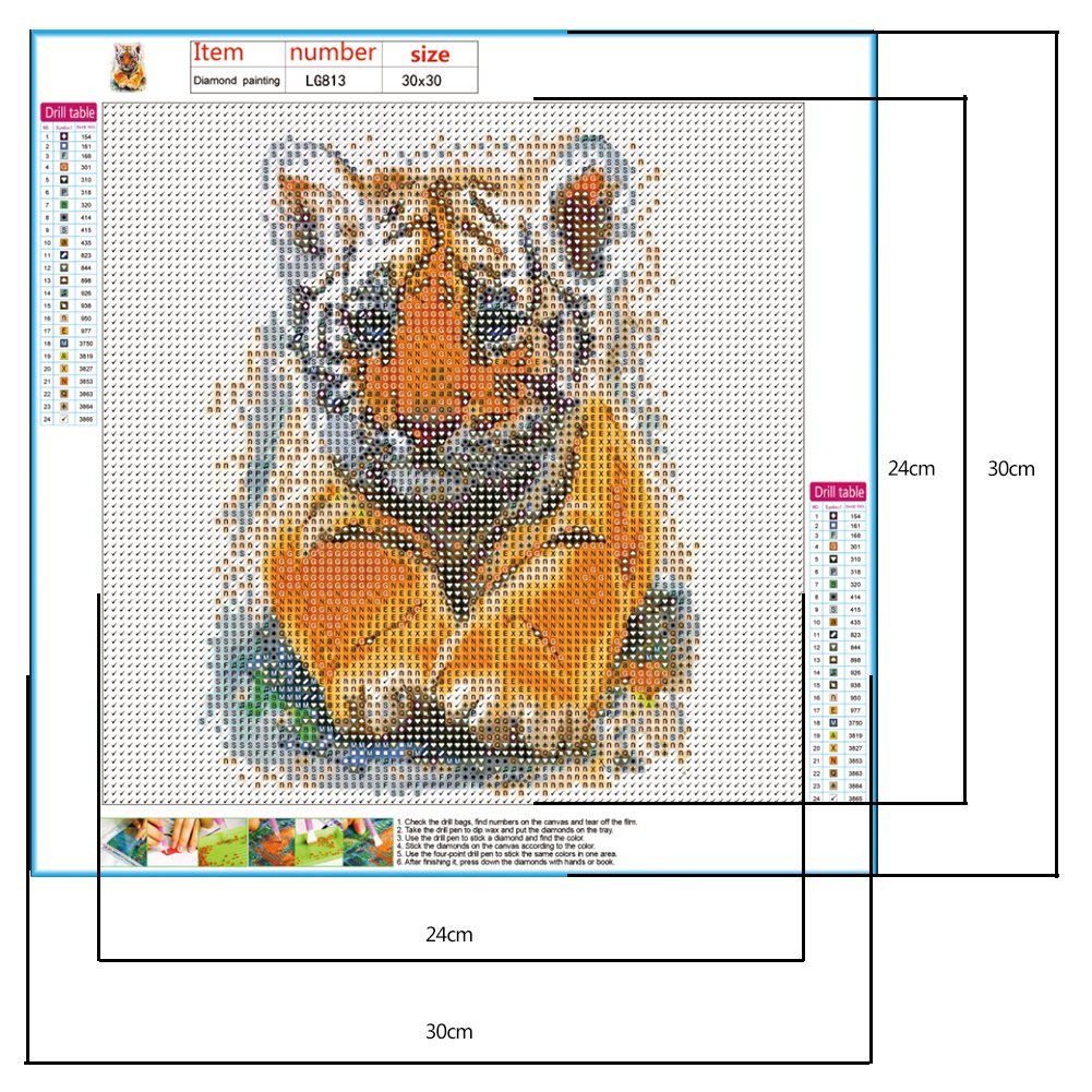 Diamond Painting - Full Round - Tiger B
