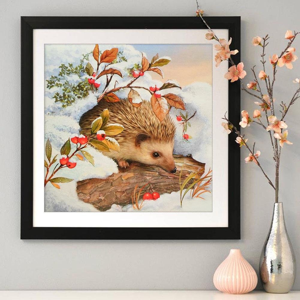 Diamond Painting - Full Round - Snow Hedgehog