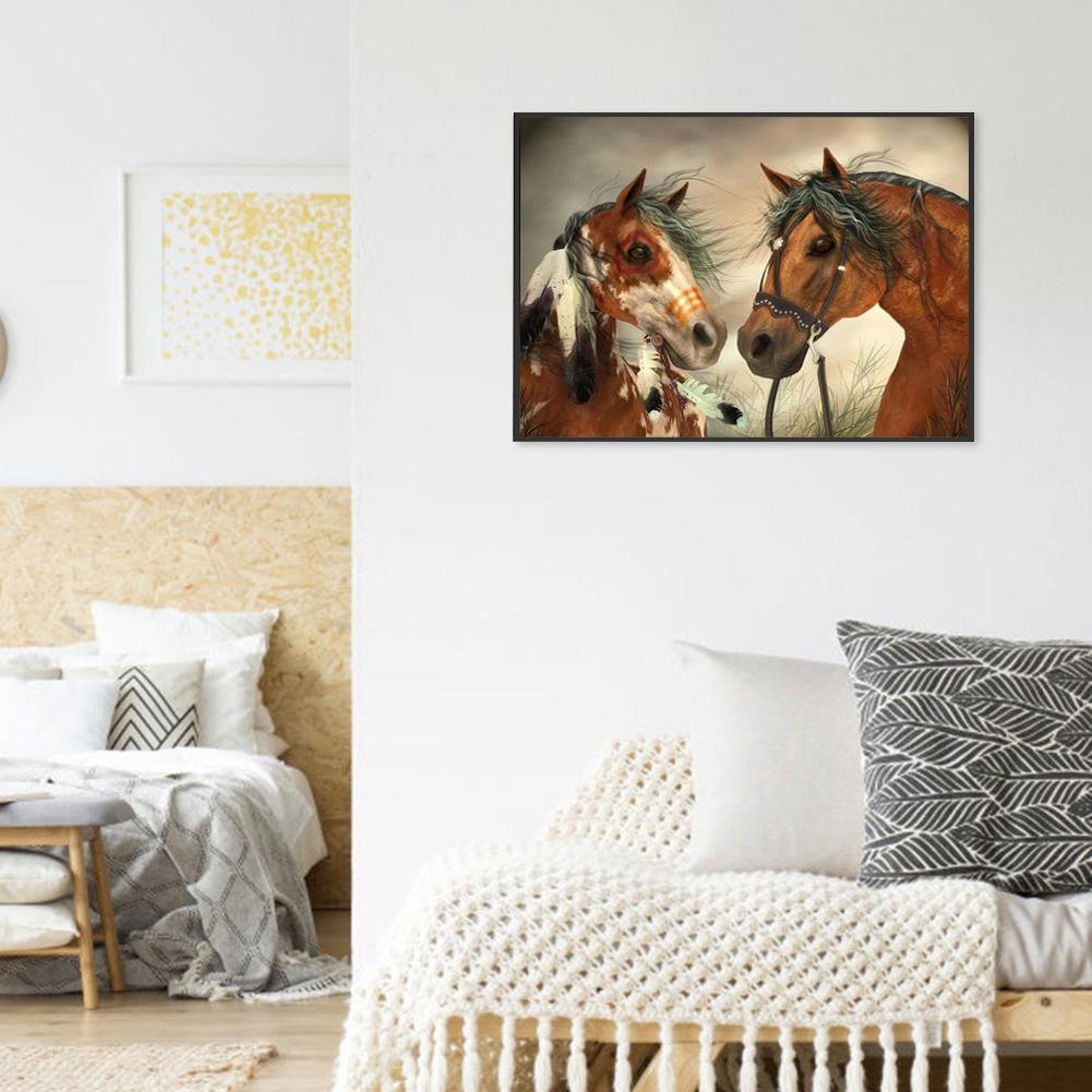 Diamond Painting - Full Round - Horses F