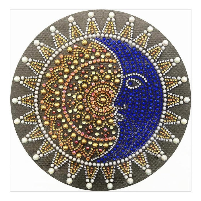 5D Diamond Painting (Part Drill) - Crystal Rhinestone - Moon Face
