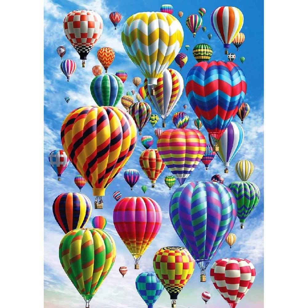5D Diy Diamond Painting Kit Full Round Beads Hot Air Balloon