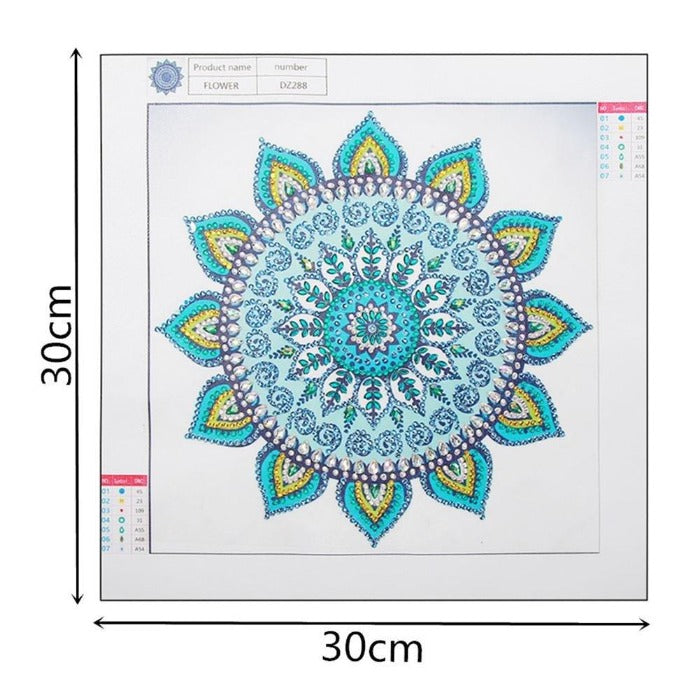 DIY 5D Crystal Rhinestone Diamond Painting Kit Mandala Flower Model: DZ288